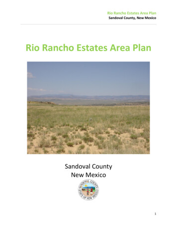 Rio Rancho Estates Area Plan - Sandoval County, New Mexico