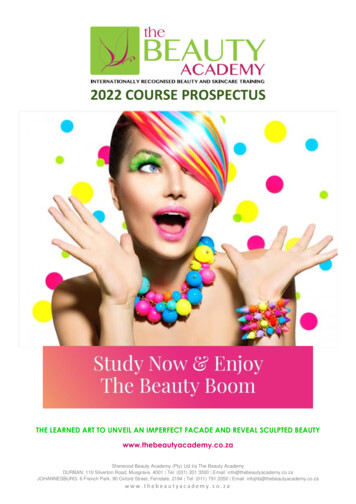 2022 COURSE PROSPECTUS - The Beauty Academy