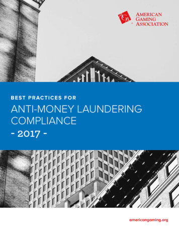 Best Practices For Anti-money Laundering Compliance - 2017
