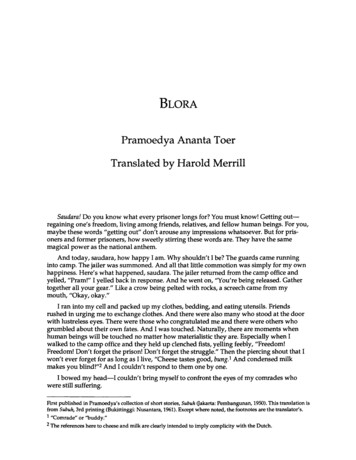 Pramoedya Ananta Toer Translated By Harold Merrill