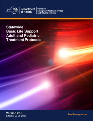 Statewide Basic Life Support Adult And Pediatric Treatment Protocols