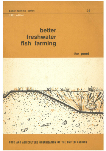 Better Freshwater Fish Farming. Better Farming Series, No. 29 (1977)