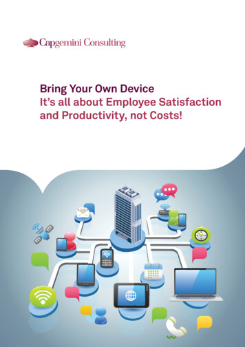 Bring Your Own Device It's All About Employee Satisfaction And .