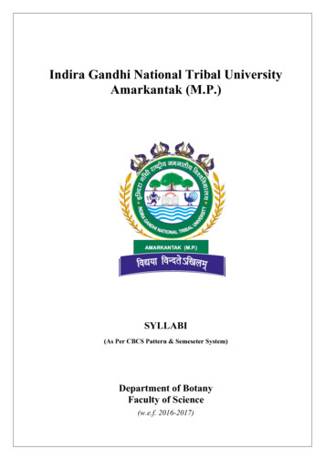 Indira Gandhi National Tribal University Amarkantak (M.P.) - IGNTU