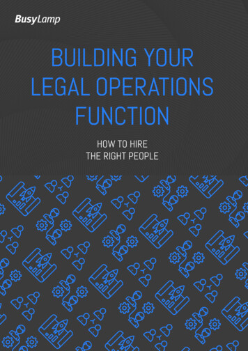 Building Your Legal Operations Function