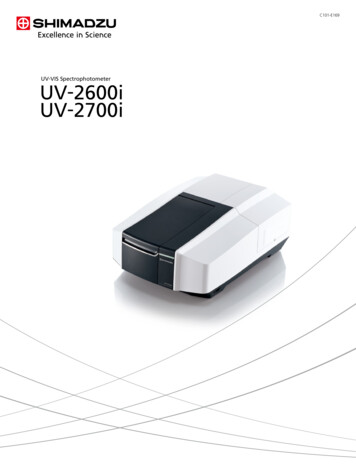 UV-VIS Spectrophotometer UV-2600i UV-2700i - Shimadzu