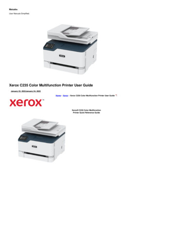 Xerox C235 Color Multifunction Printer User Guide - Manuals 