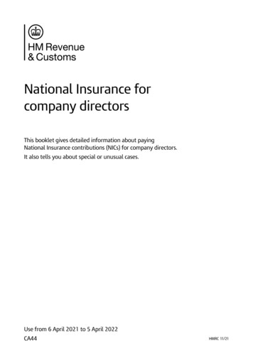CA44 - National Insurance For Company Directors - GOV.UK