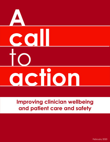 Acall Toaction - National Academy Of Medicine