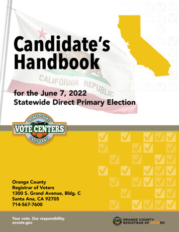 Candidate's Handbook - OC Vote