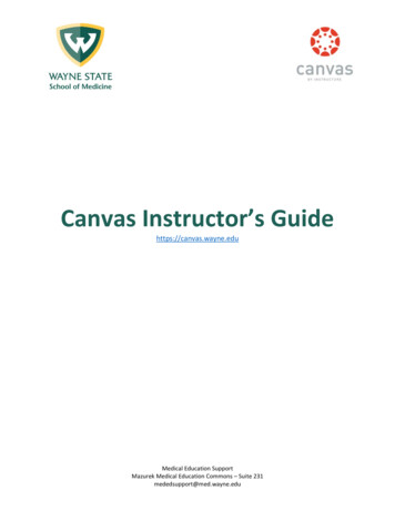 Canvas Instructor's Guide - Wayne State University