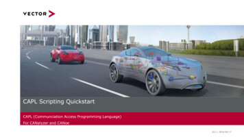 CAPL Scripting Quickstart - Vector Informatik GmbH