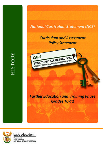 Curriculum And Assessment Policy Statement - Sahistory .za