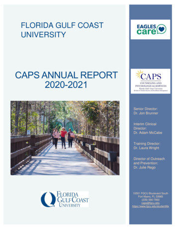 CAPS Annual Report 2020-2021 - Fgcu.edu