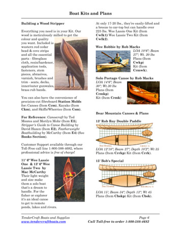 Boat Kits And Plans - TenderCraft Boat S