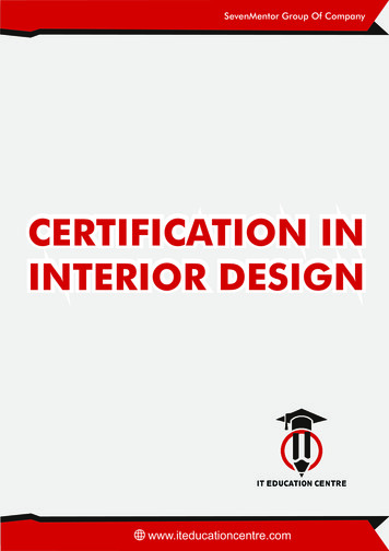 Certification In Tion In Interior Design