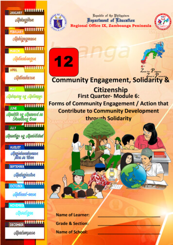 CESC12 Q1 M6 Forms Of Community Engagement - ZNNHS