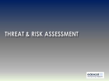 THREAT AND RISK ASSESSMENT - Irp-cdn.multiscreensite 