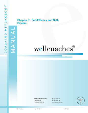 Chapter 6: Self-Efficacy And Self- Esteem - Wellcoaches