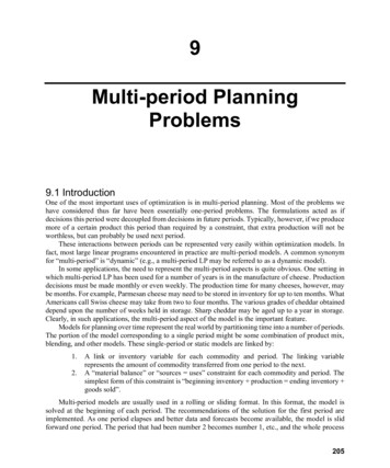 9 Multi-period Planning Problems - LINDO