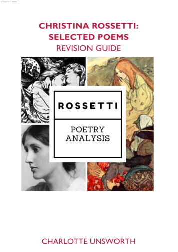 Christina Rossetti: Selected Poems Revision Guide - Microsoft