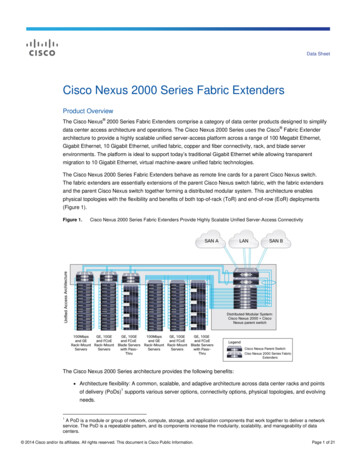 Cisco Nexus 2000 Series Fabric Extenders Data Sheet