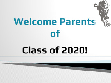 Welcome Parents Class Of 2020! - Sumnersd 