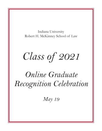 Class Of 2021 - IU Robert H. McKinney School Of Law