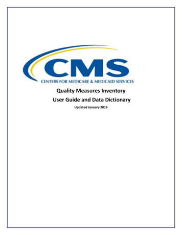 Quality Measures Inventory User Guide And Data Dictionary