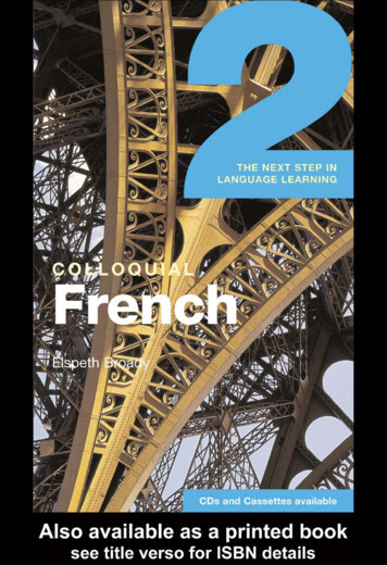 Colloquial French: The Next Step In Language Learning