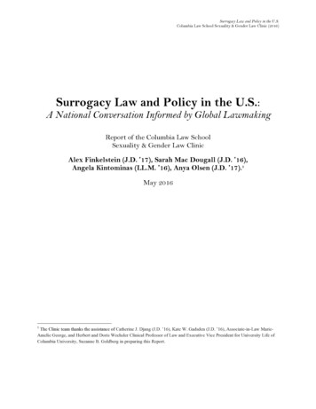 Surrogacy Law And Policy In The U.S.