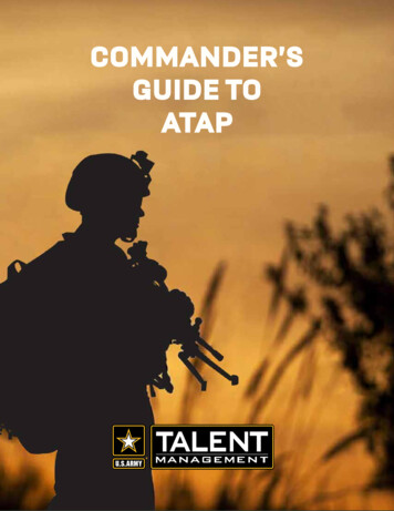 COMMANDER'S GUIDE TO ATAP - U.S. Army Talent Management