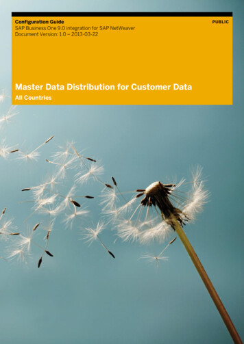 Master Data Distribution For Customer Data - SAP