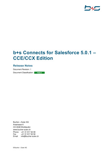 B S Connects For Salesforce 5.0.1 - CCE/CCX Edition