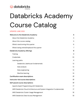 Customer Course Catalog - Databricks
