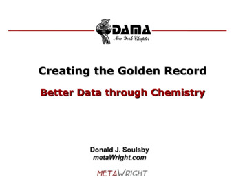 Creating The Golden Record - DAMA NY