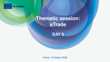 Thematic Session: ETrade - EU4Digital