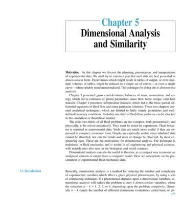 Chapter 5 Dimensional Analysis And Similarity - PMT