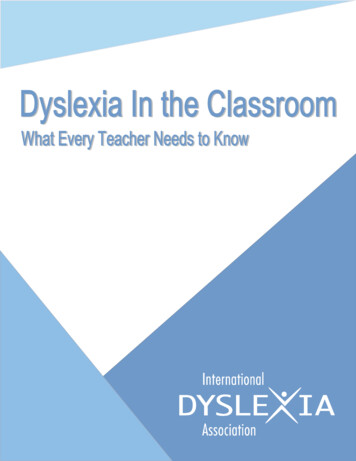  Opyright 2017, International Dyslexia Association (IDA).