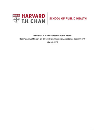 Harvard T.H. Chan School Of Public Health Dean's . - Harvard University