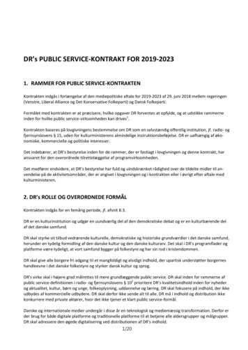 DR S PUBLIC SERVICE-KONTRAKT FOR 2019-2023