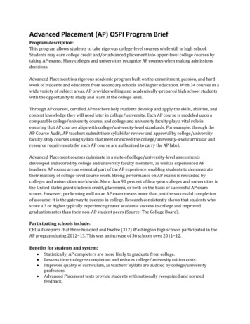 Advanced Placement (AP) OSPI Program Brief - Wa