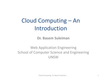 Cloud Computing An Introduction - Semantic Scholar