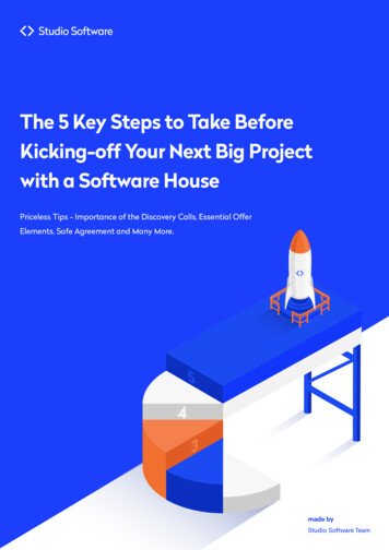 The 5 Key Steps To Take Before Kicking-off Your Next . - Studio Software