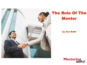The Role Of The Mentor - Mentoring Works