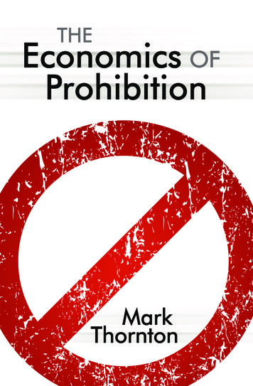 The Economics Of Prohibition - Mises Institute