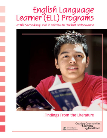 English Language Learner (ELL) Programs - Ed