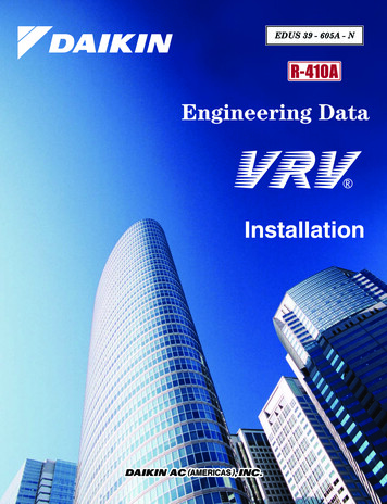 EDUS39-605A-N VRV Installation - Daikin AC