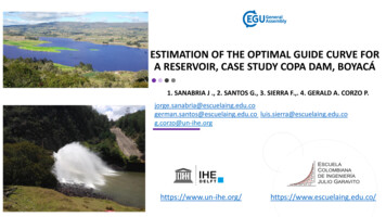 Determination Of The Optimal Guide Curve For A Reservoir, Case Study .