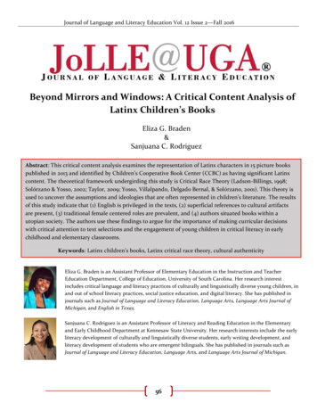 Beyond Mirrors And Windows: A Critical Content Analysis Of Latinx .